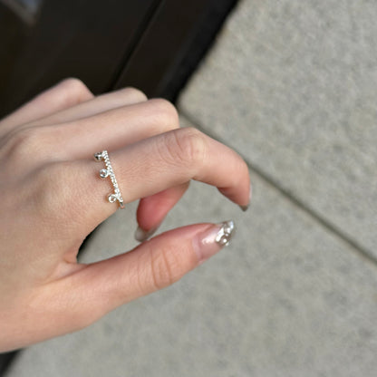 【Biju mam poco】 White topaz ring 3