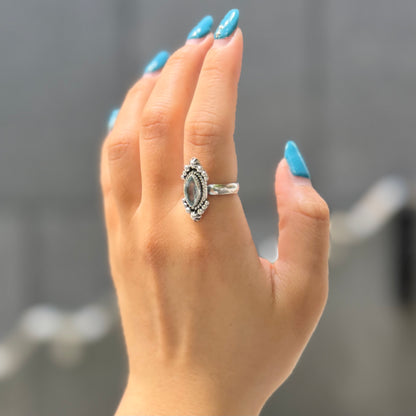 Blue topaz ring