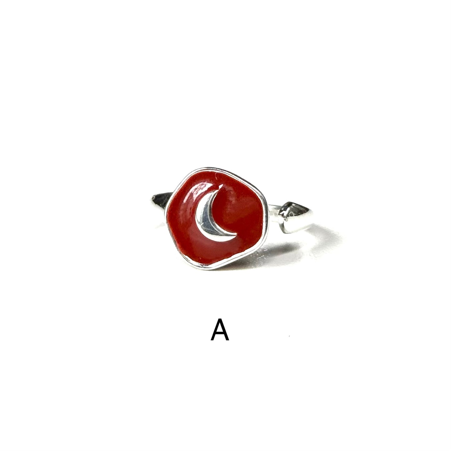 Enamel design ring〈Moon〉