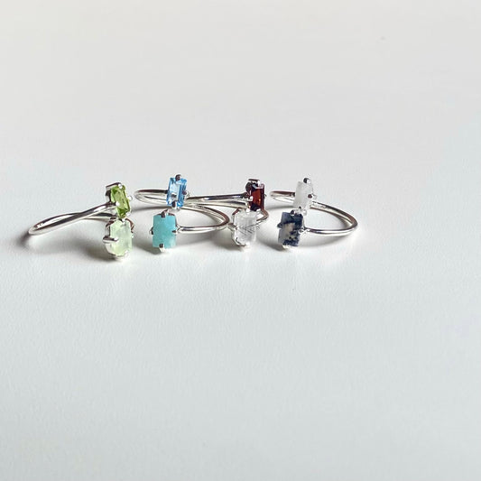 Silver925 2stone ring 10
