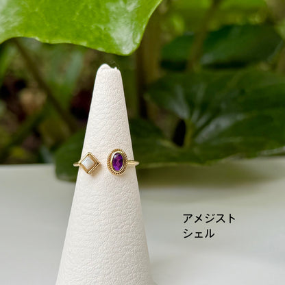 Brass 2stone ring 10
