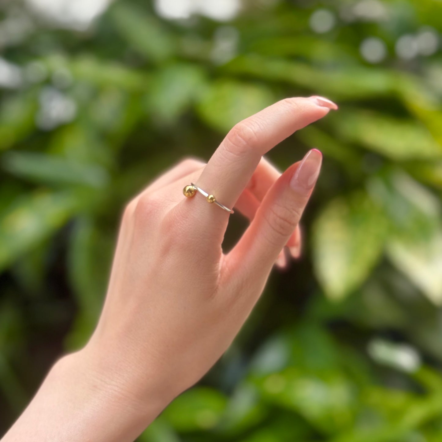 Silver925×brass plain ring 10