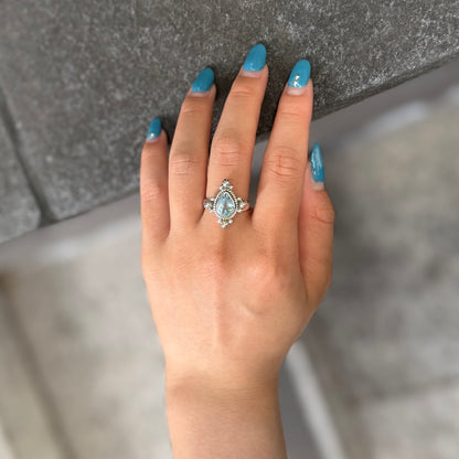Blue topaz ring