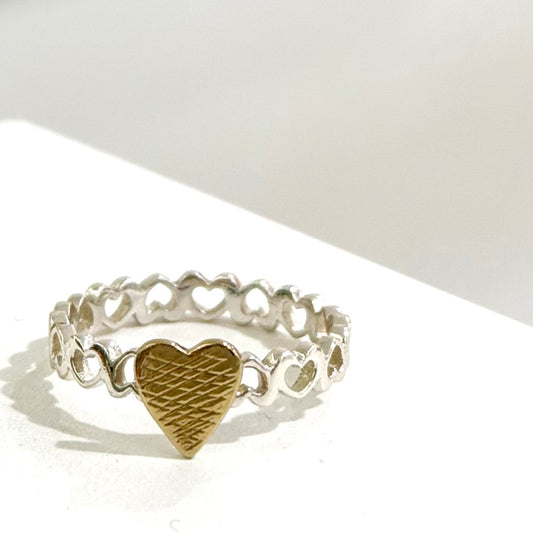 Heart plain ring 74