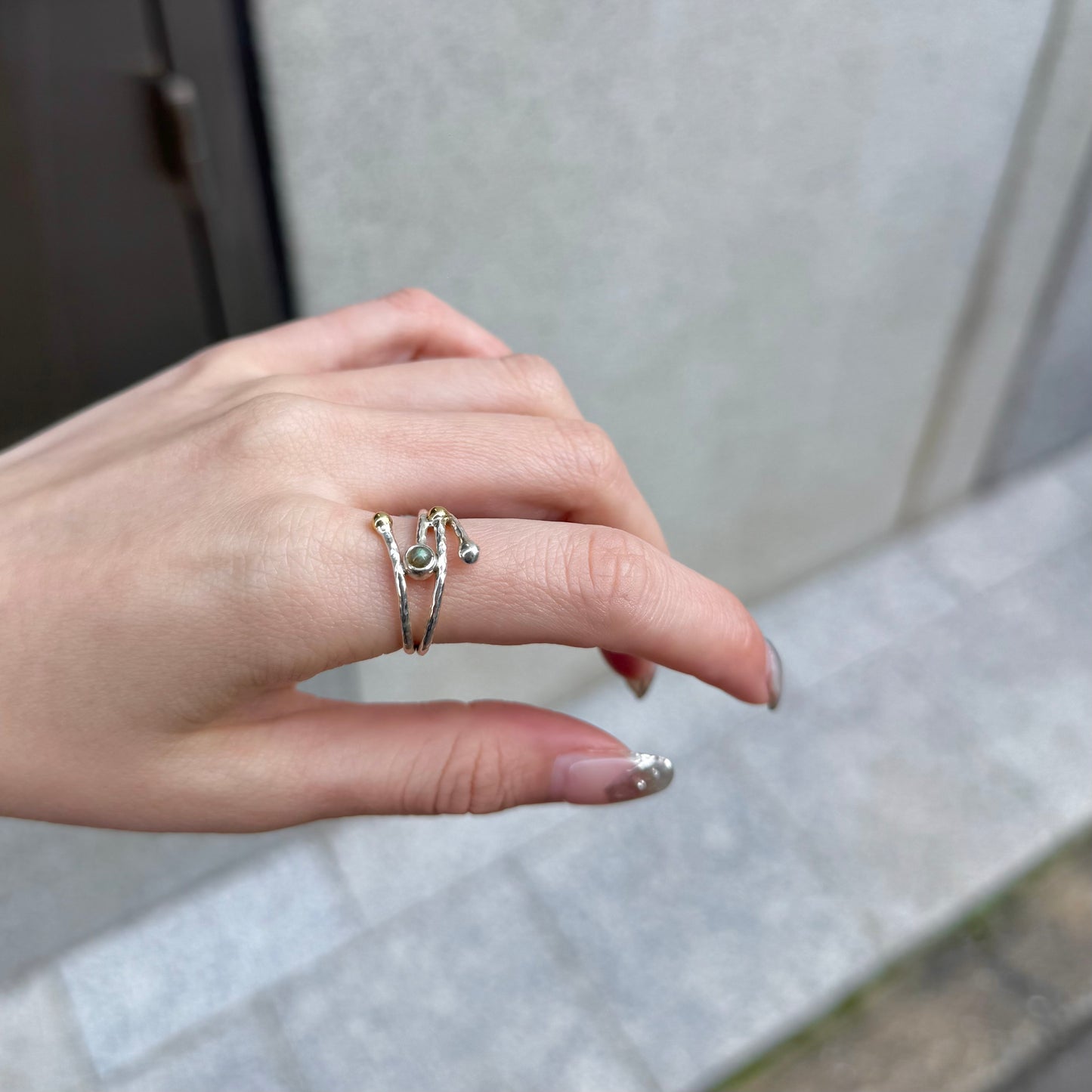 Silver925×Brass design ring 13