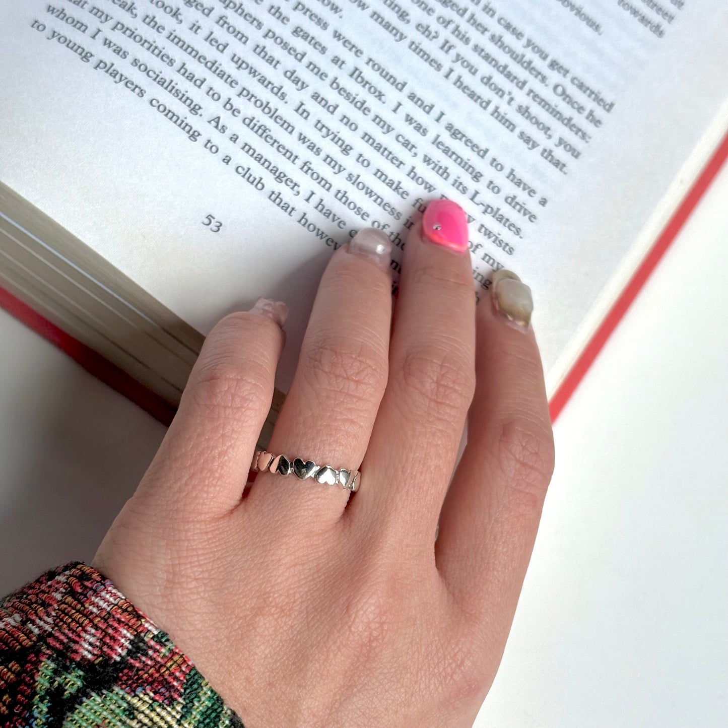 Heart plain ring 62