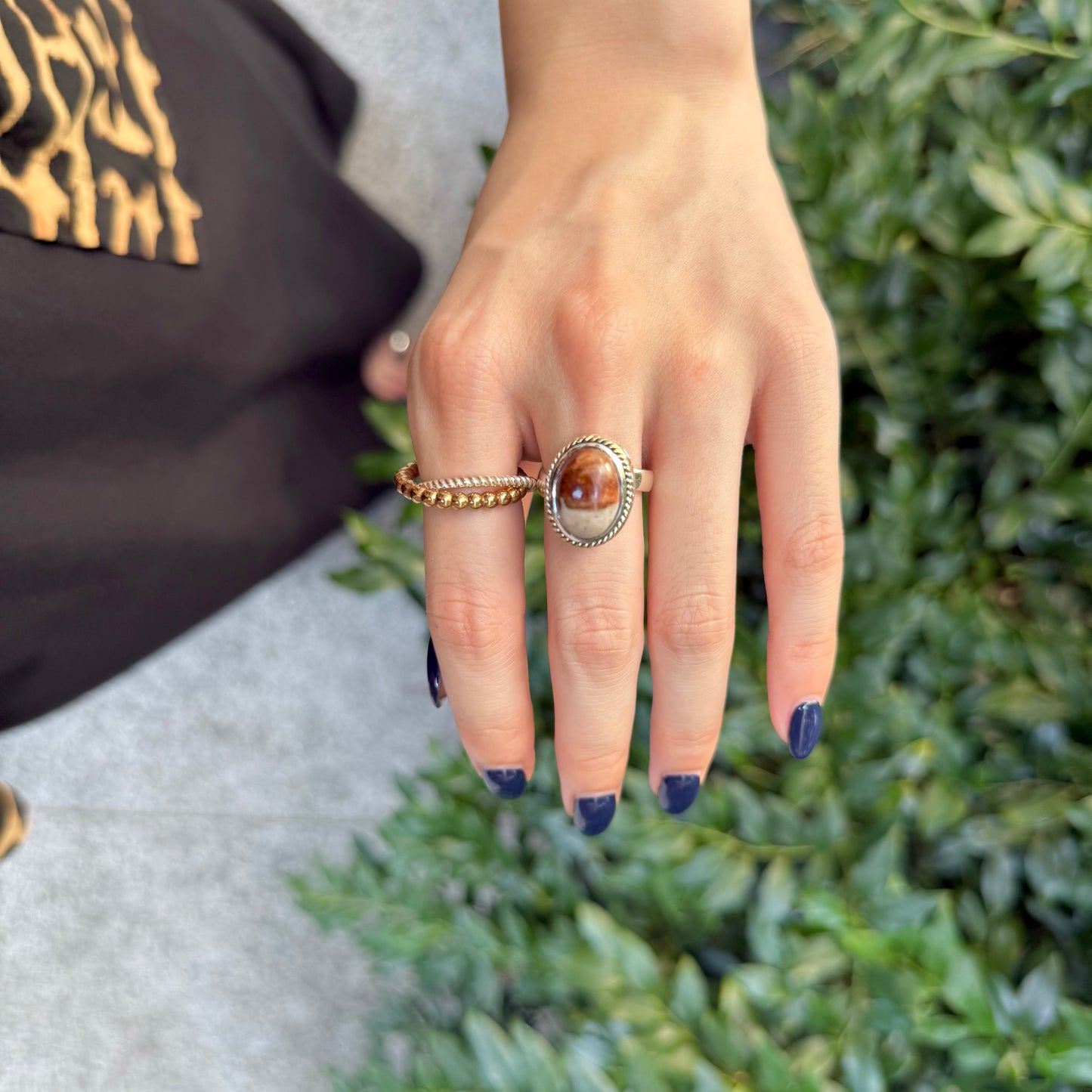 Silver925×Brass design ring 9