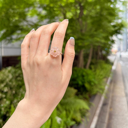 Flower carving ring