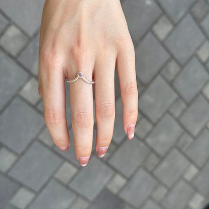 Silver925 V design ring 6