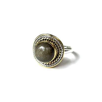 Silver925×brass design ring 22