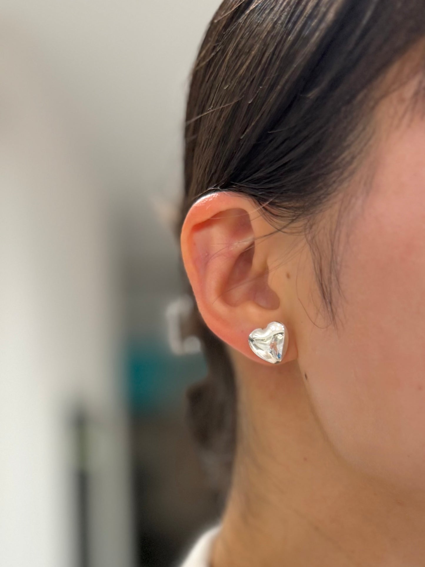 Silver925 plain pierce〈Heart〉