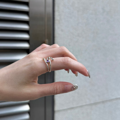 Silver925×Brass design ring 13