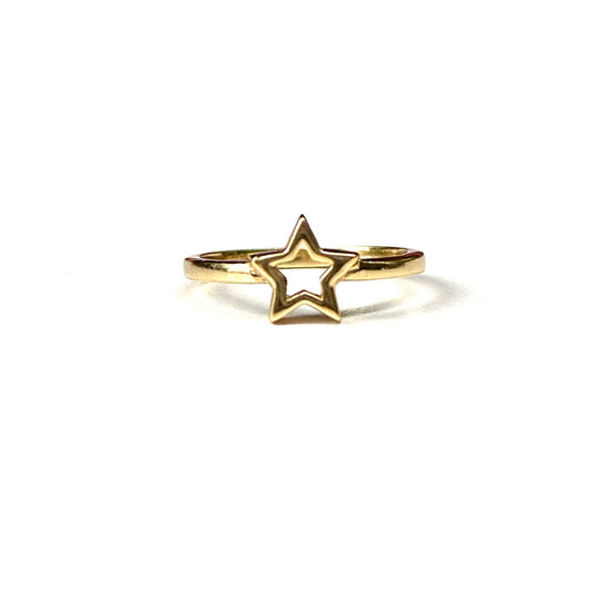 Brass star plain ring