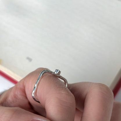 Silver925 square petit ring