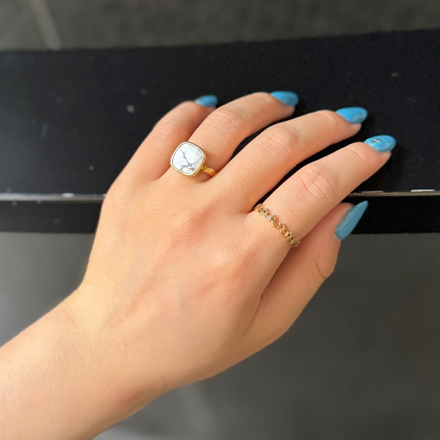 Brass design ring 15