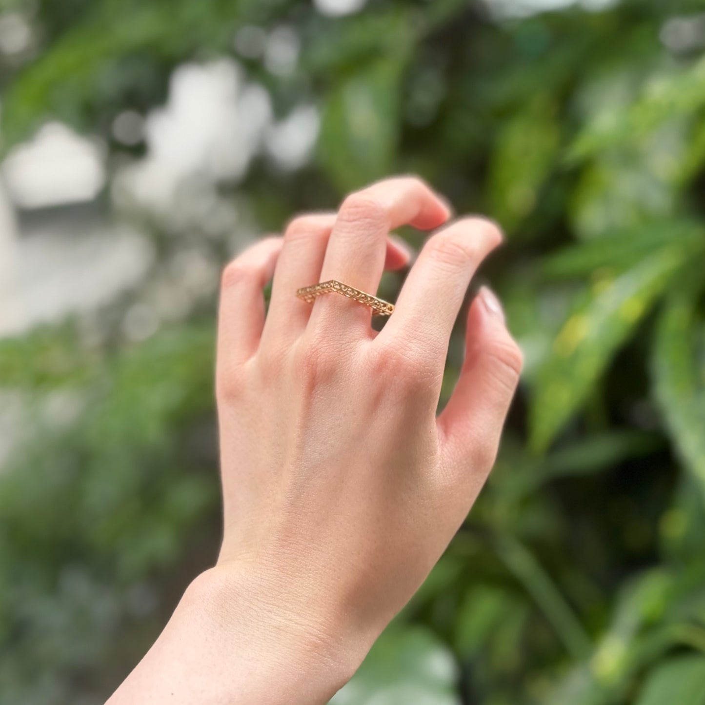 Brass Heart plain ring 14