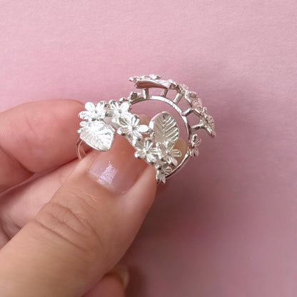 Flower plain ring 28