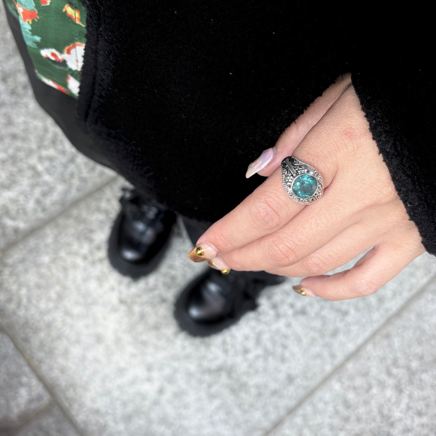 《 FUKUOKA limited 》【Biju mam poco】Blue Fluorite ring