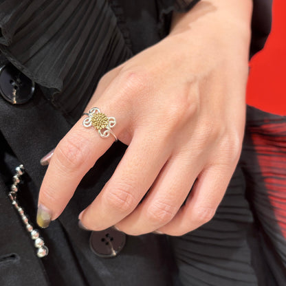Flower plain ring 21