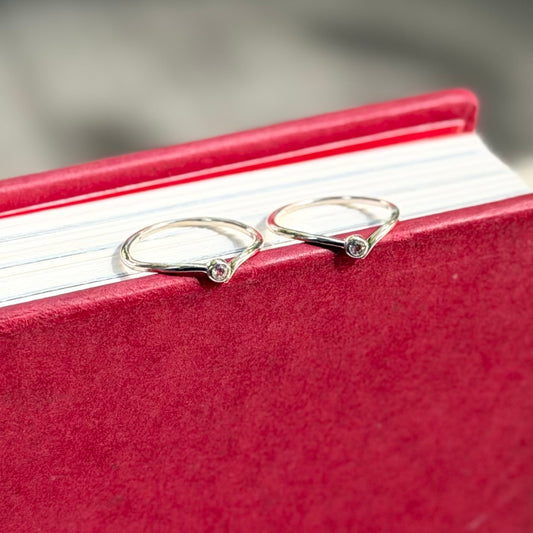 White topaz ring 8