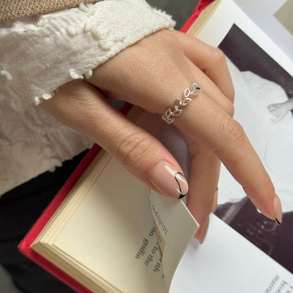 Leaf plain ring