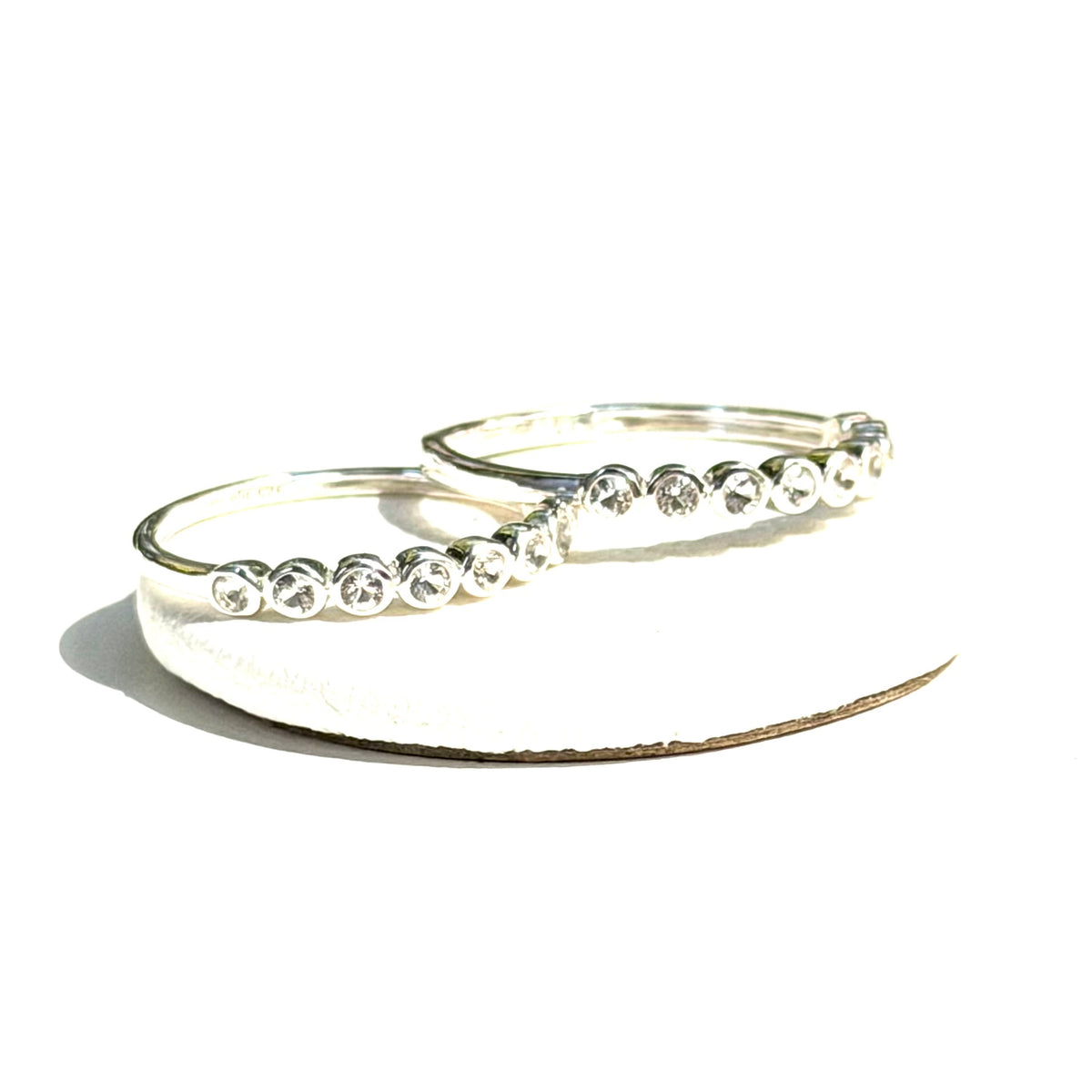 White topaz ring 12