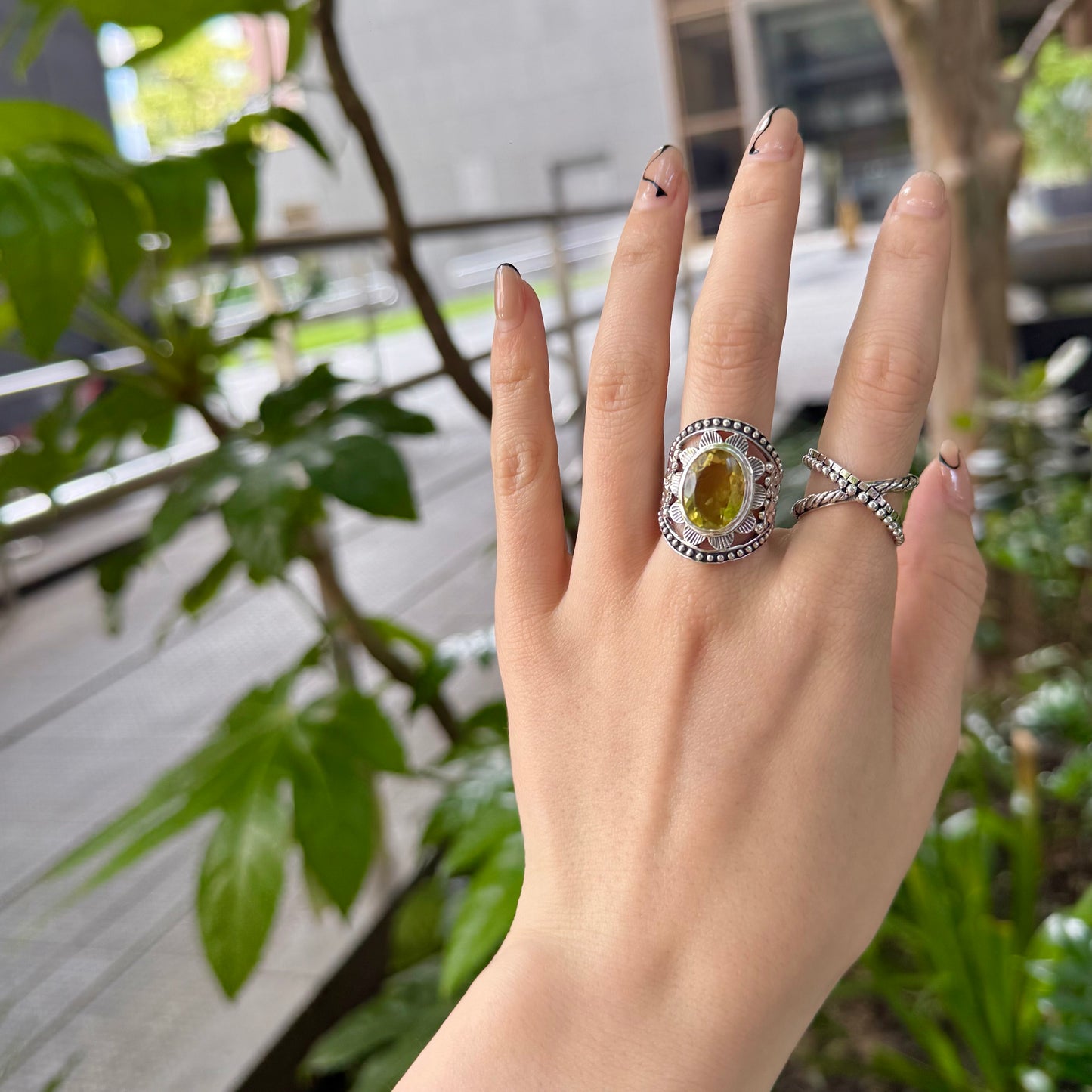 Flower design ring 12