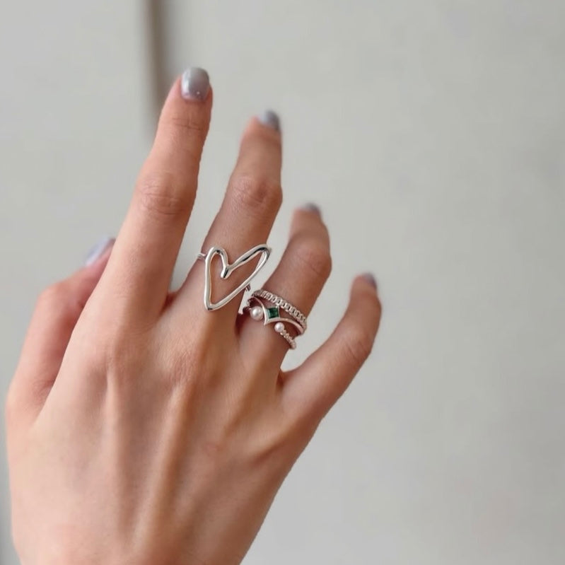 Heart plain ring 75