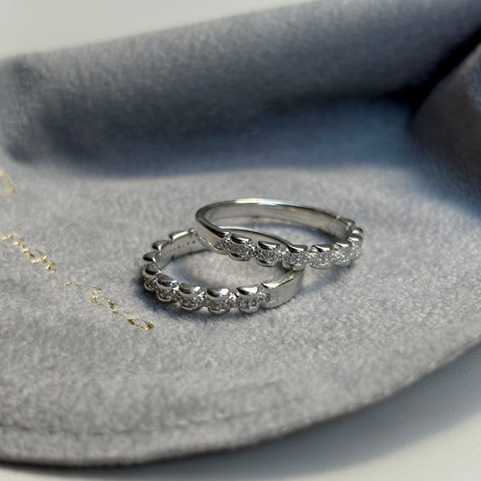 【Biju mam poco】White topaz ring 3