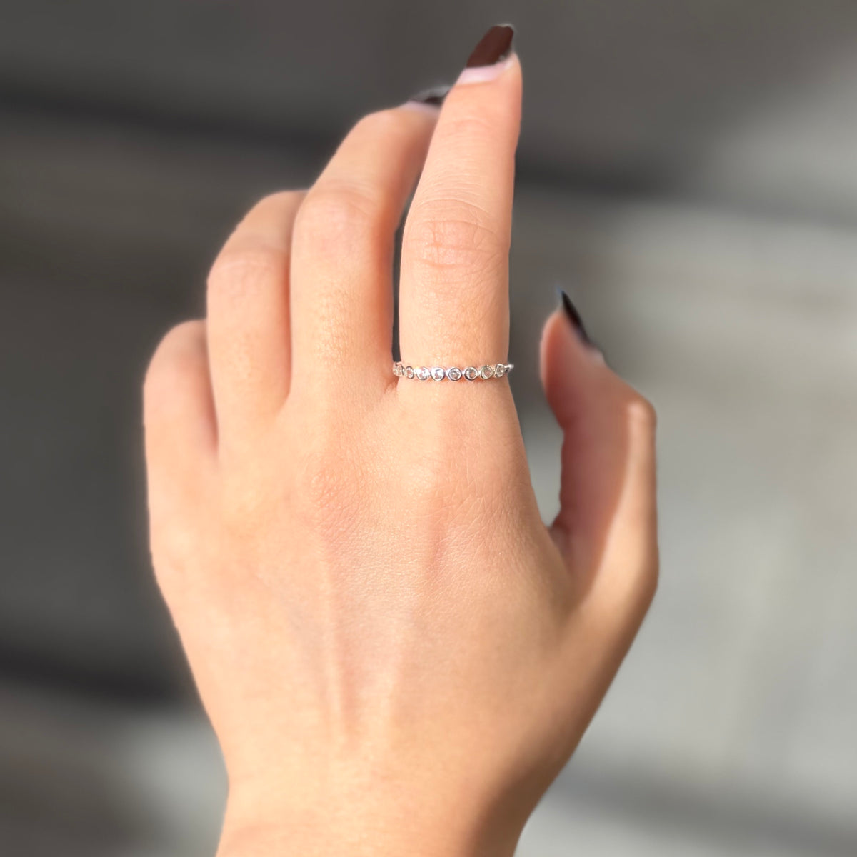 White topaz ring 12