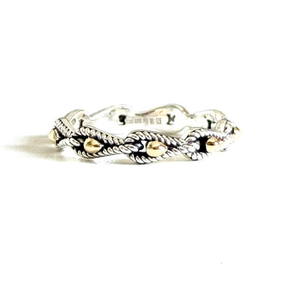 【Bijumam poco】Silver925×18K plain  ring 2