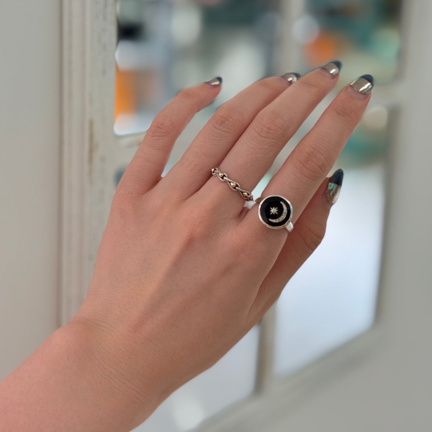 【Bijumam poco】Silver925×18K plain  ring 2