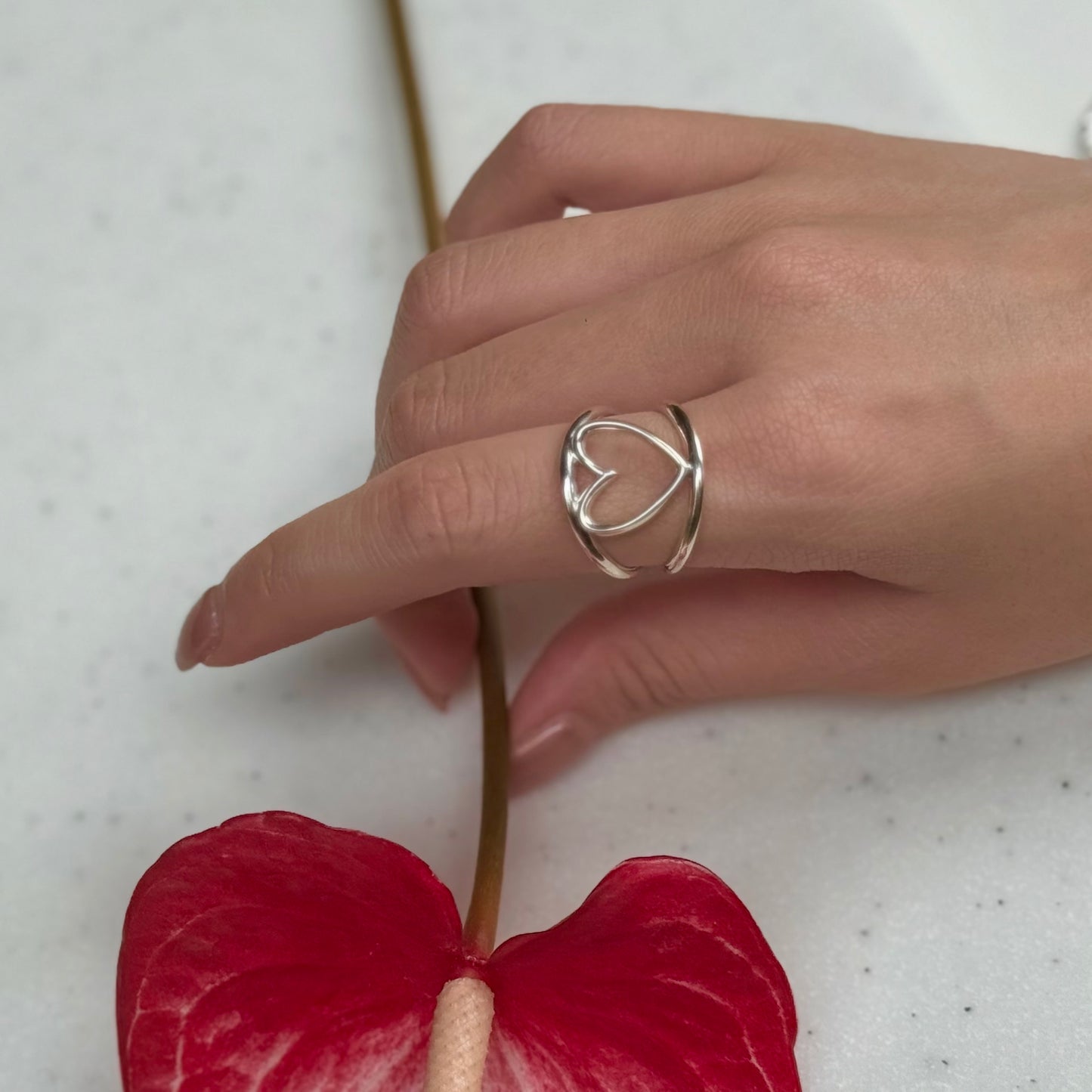 Heart plain ring 79