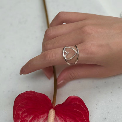 Heart plain ring 79