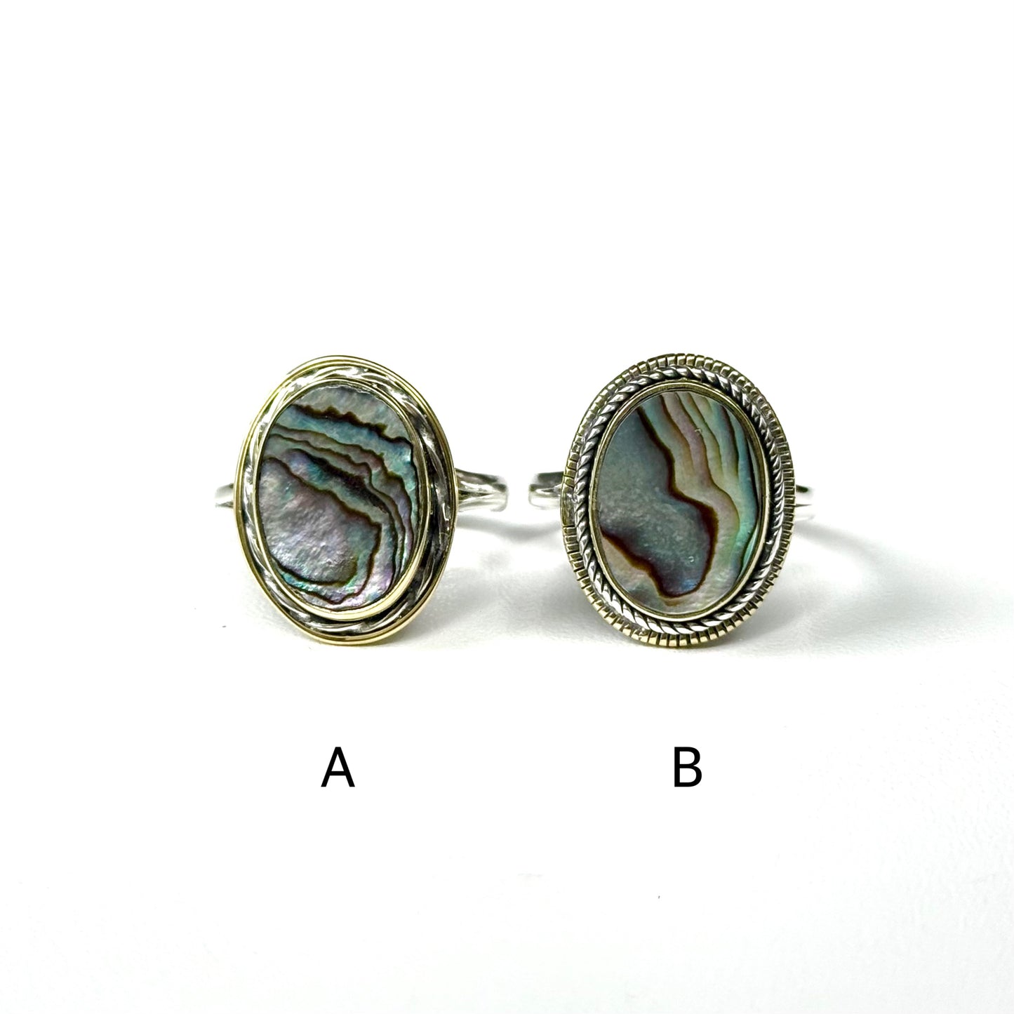 Abalone shell design ring 1