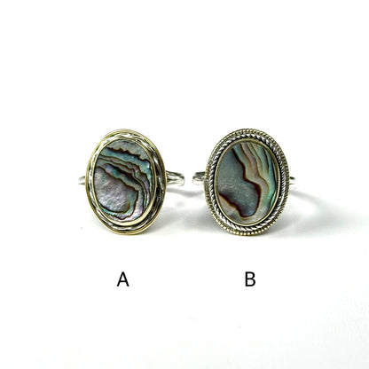 Abalone shell design ring 1