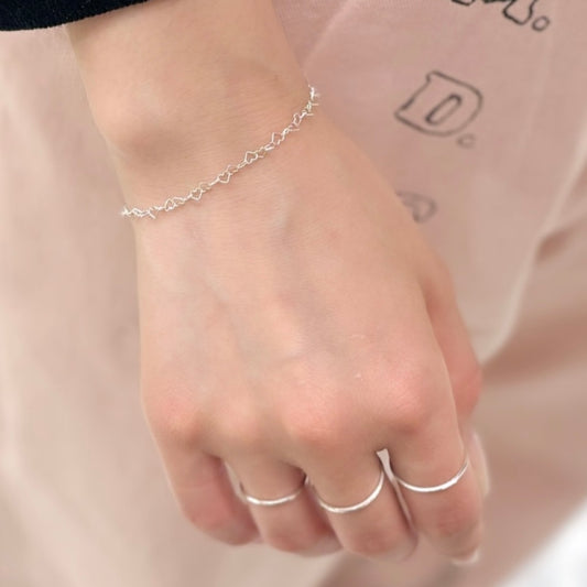 Silver925 chain bracelet〈Heart〉