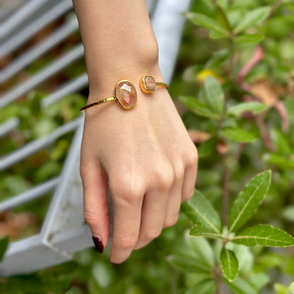 Brass 2stone bangle 1