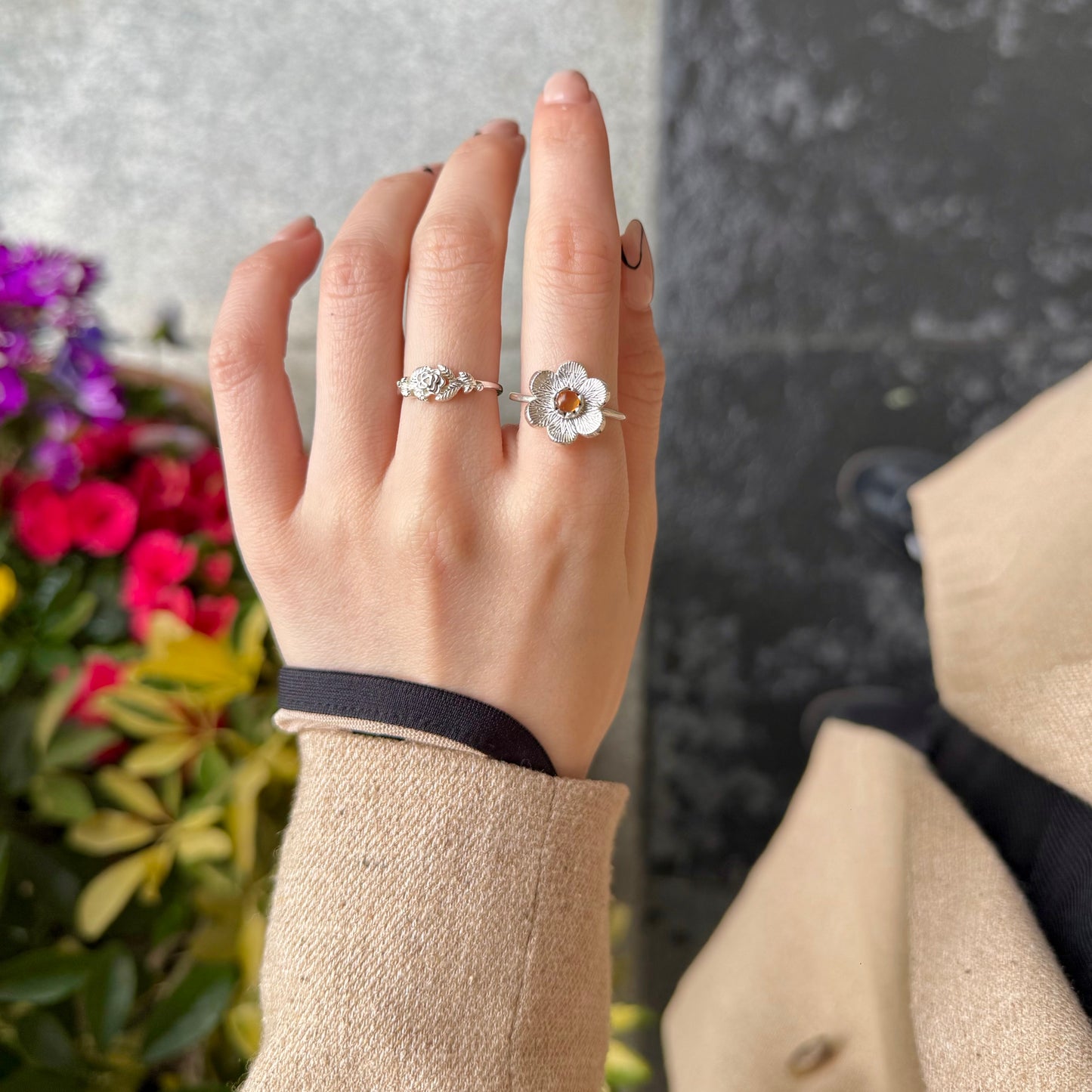 Flower design ring 7