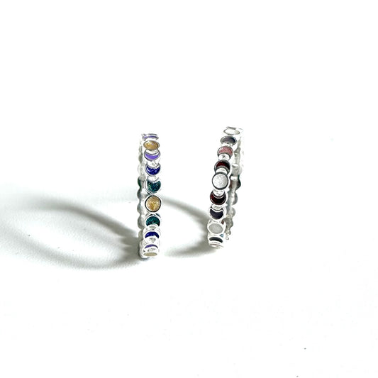 Moon enamel ring