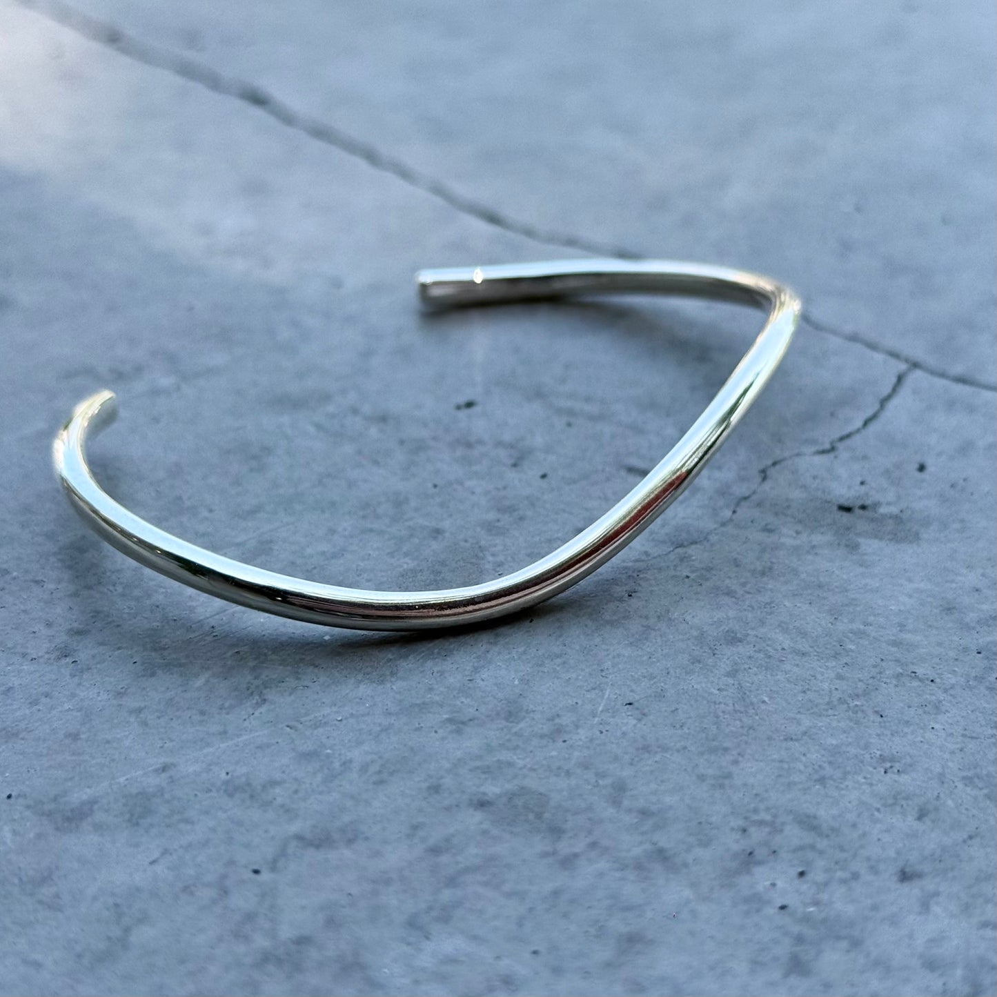 Silver925 plain bangle 1
