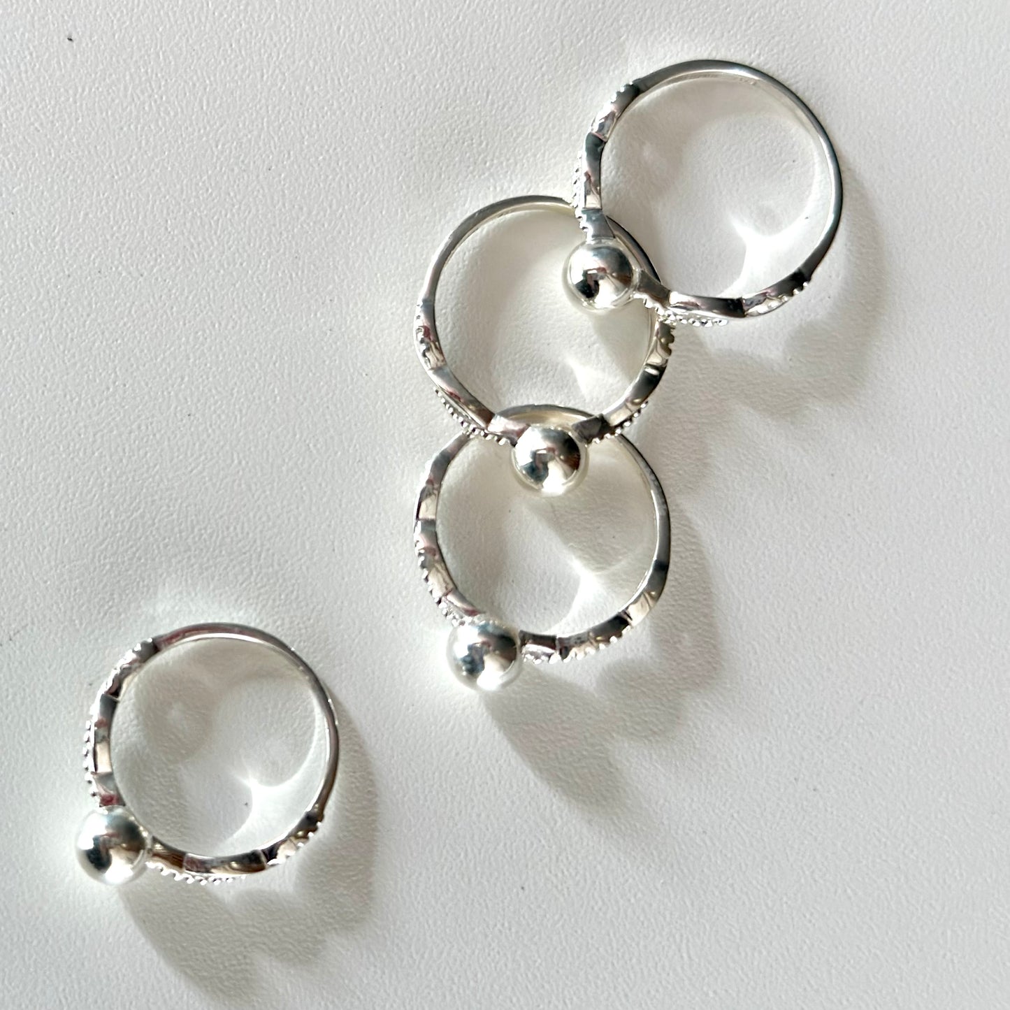 Silver925 ball plain ring 1
