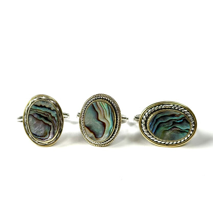Abalone shell design ring 1