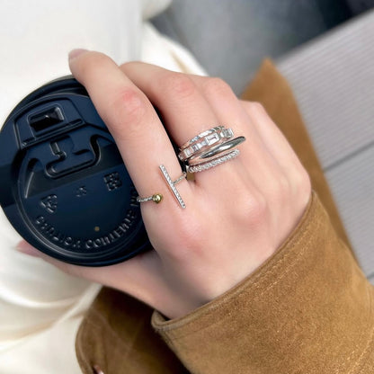 Silver925×Brass plain ring 〈Ball〉22