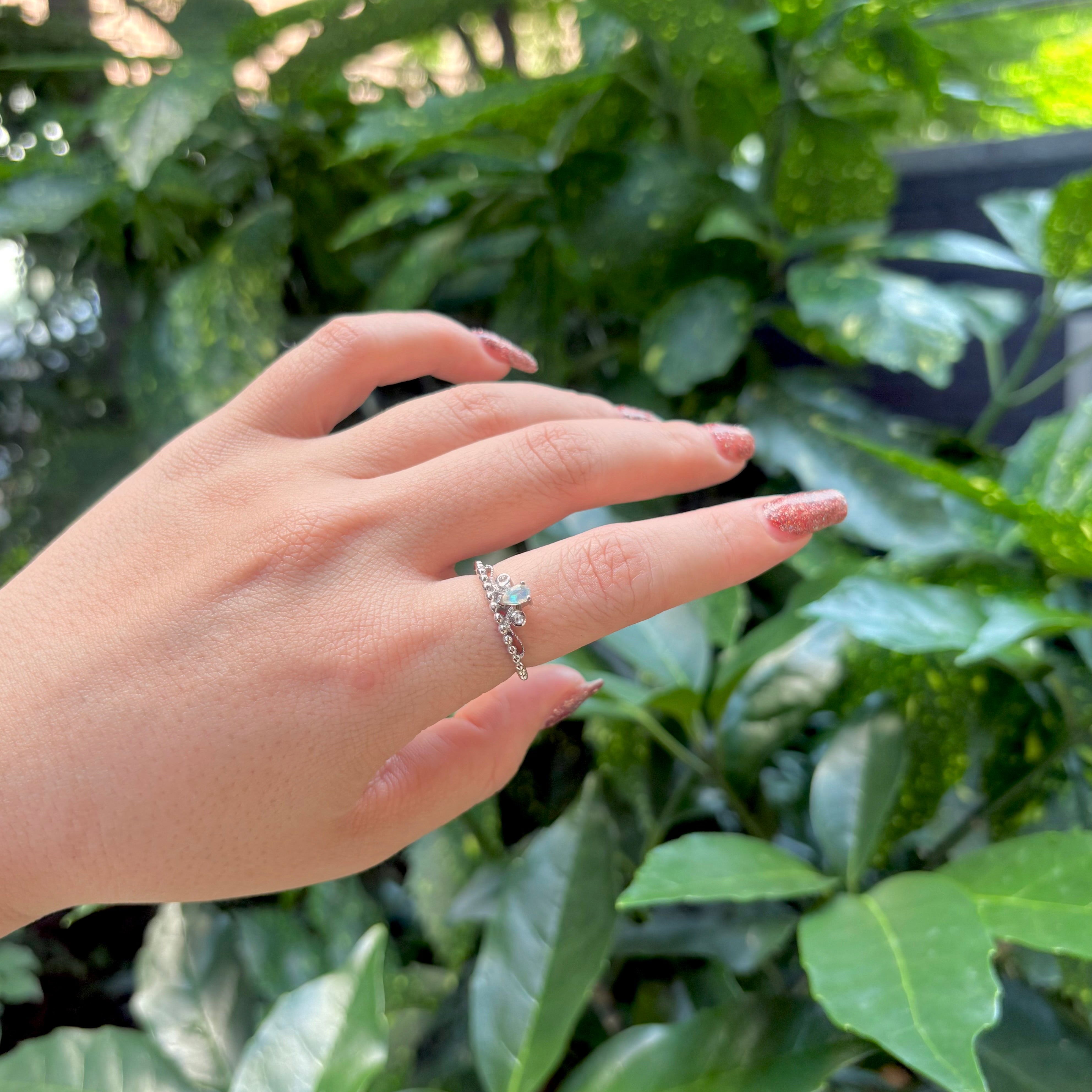 Biju mam poco】Tiara ring -Opal-