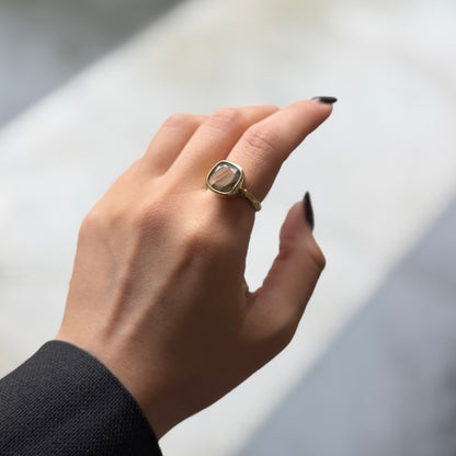 Brass square ring