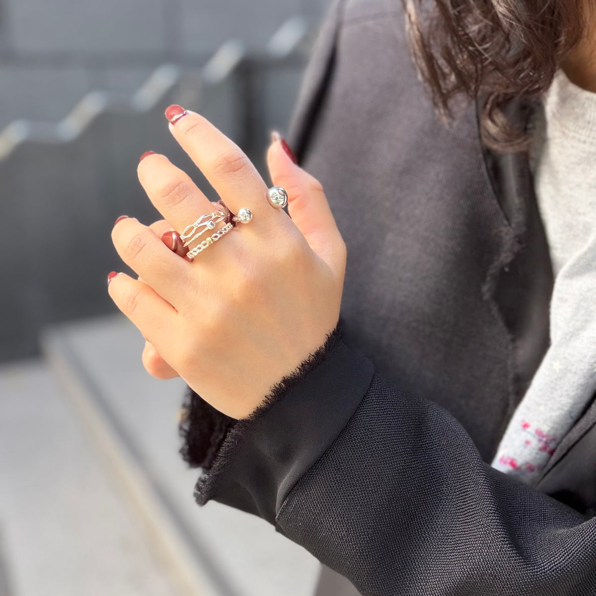Silver925 plain ring 60