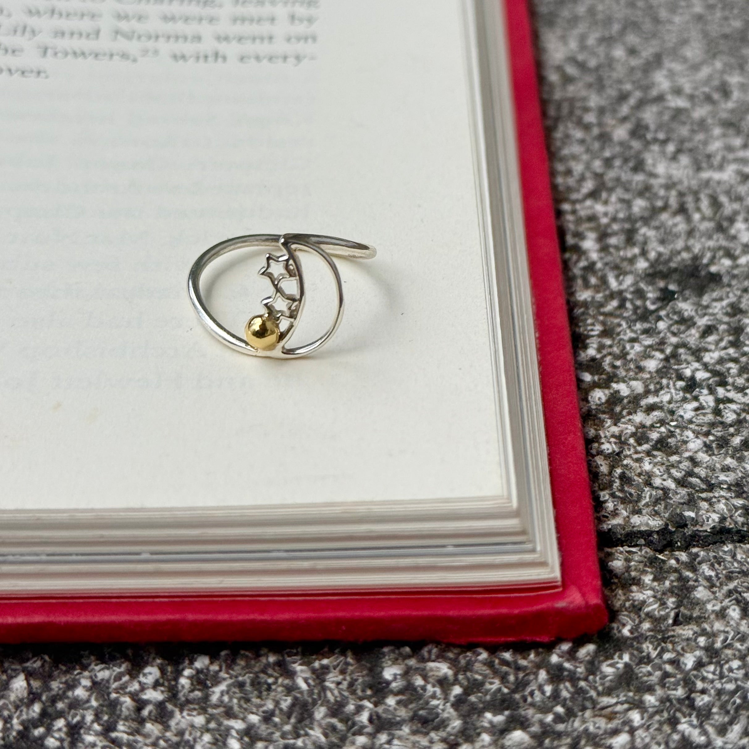 Star&Moon plain ring – Biju mam