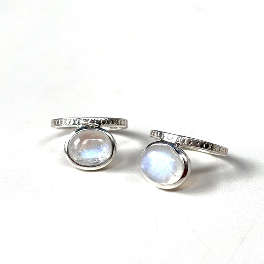 Rainbow Moonstone ring 2