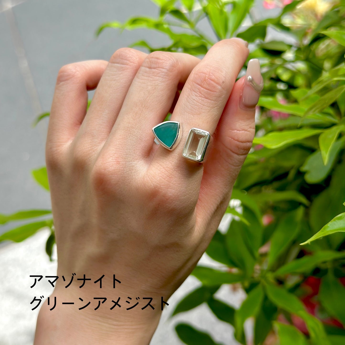 Silver925 2stone ring 9